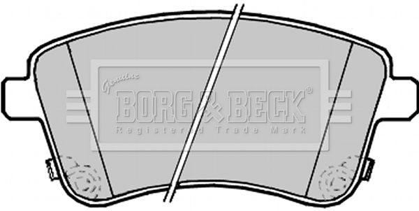 BORG & BECK Комплект тормозных колодок, дисковый тормоз BBP2233